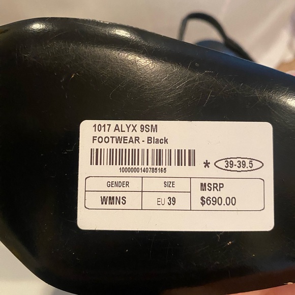 1017 ALYX 9SM Black Betta Slingback Heels - Picture 6 of 6